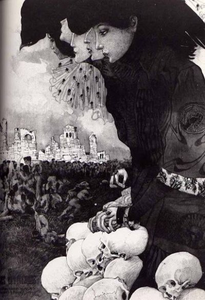 Символика смерти в картинах Густава Моссы