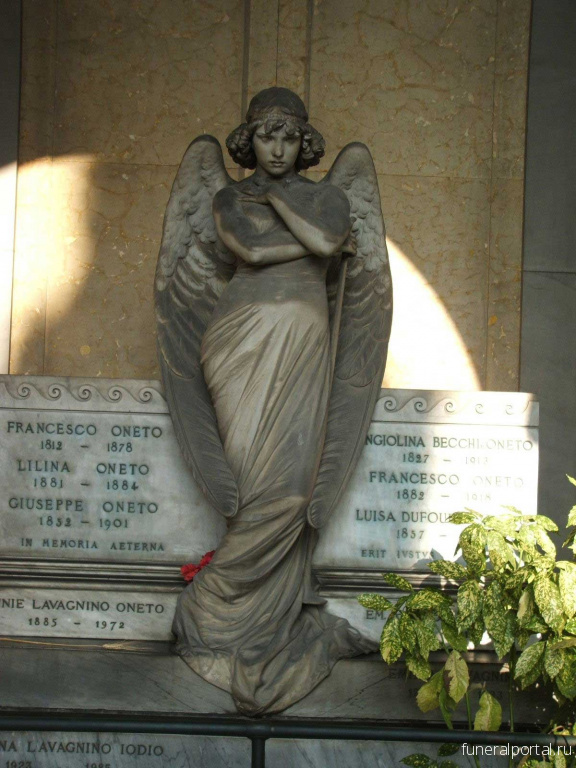 Genova, Italy: Monteverde Angel. The "Mona Lisa" of funerary art. 
