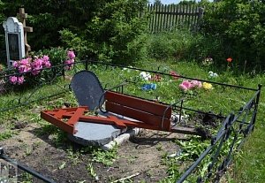 В Рязанской области женщина разгромила кладбище - Похоронный портал