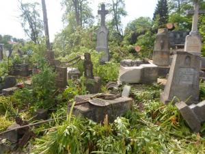 На Прикарпатье ураган повалил старинные надгробия на кладбище - Похоронный портал