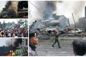 Авиакатастрофа в Индонезии: военный самолёт упал на отель, свыше 30 погибших - Похоронный портал
