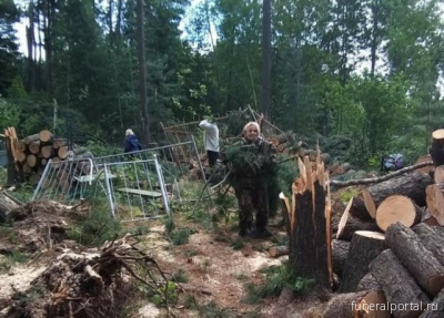 Сургутский район. Сильнейший ветер повалил деревья и сломал ограды на кладбище - Похоронный портал