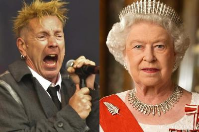 Джон Лайдон, исполнитель анти-королевского гимна Sex Pistols "Боже, храни королеву", отдает дань уважения Елизавете II