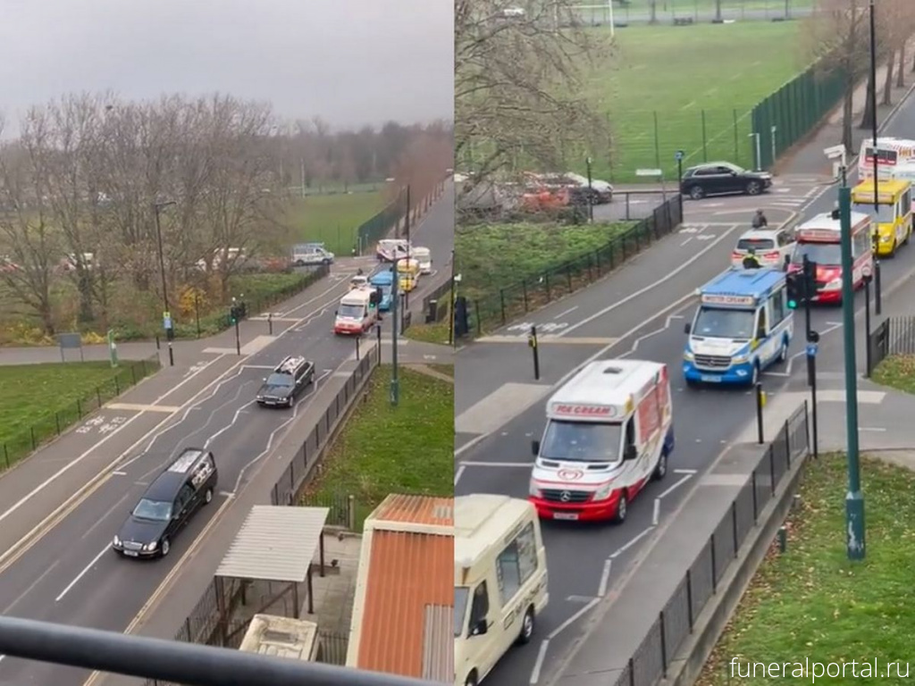 Ice cream vans follow funeral procession as drivers pay respects to fellow seller - Похоронный портал