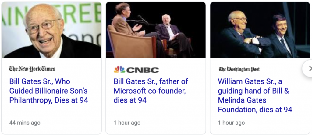 Bill Gates Sr., father of billionaire Microsoft co-founder, dead at 94 - Похоронный портал