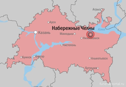 Челны на карте россии