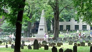 Dating back to 1660, this small cemetery holds many Revolutionary War heroes, including Paul Revere, John Hancock and Samuel Adams. Although this monument belongs to Benjamin Franklin's family, Ben's final resting place is in Philadelphia. Courtesy Hilary Davidson